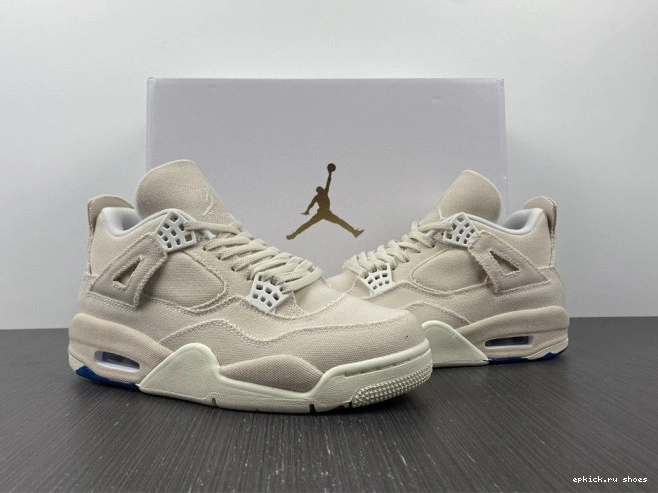 Cheap Jordan 4 Canvas (W) DQ4909-100 Blank Retro 0718